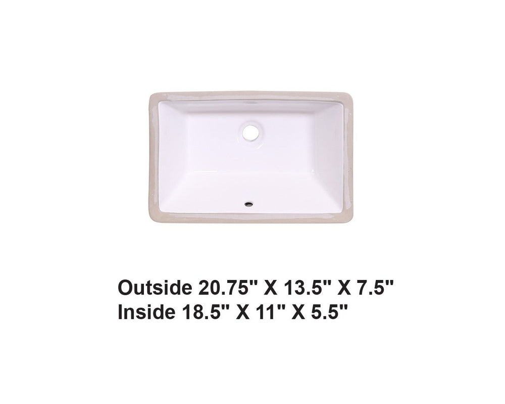 AD-C13-Undermount Rectangular Ceramic Sink