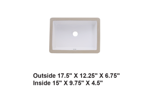 AD-C15-Undermount Rectangular Ceramic