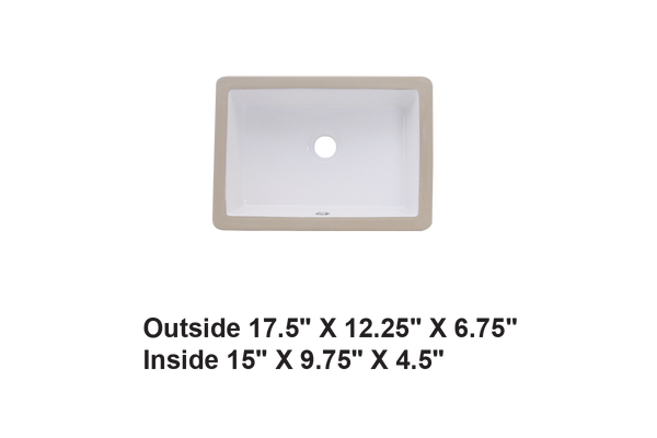 AD-C15-Undermount Rectangular Ceramic