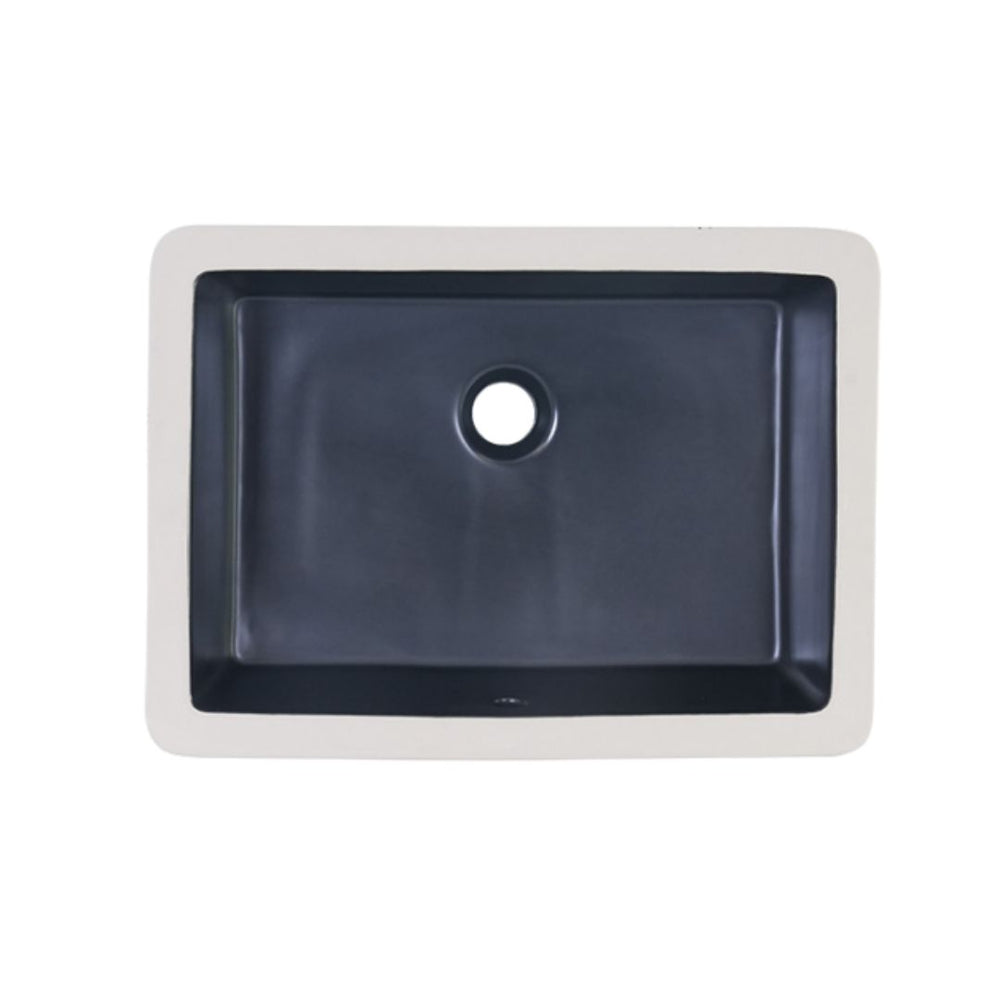 AD-C16 Black-Undermount Rectangular Ceramic