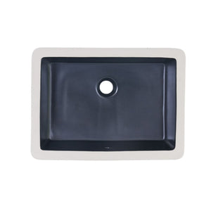 AD-C16 Black-Undermount Rectangular Ceramic