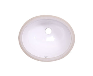 AD-C1714 White-Undermount Oval Ceramic