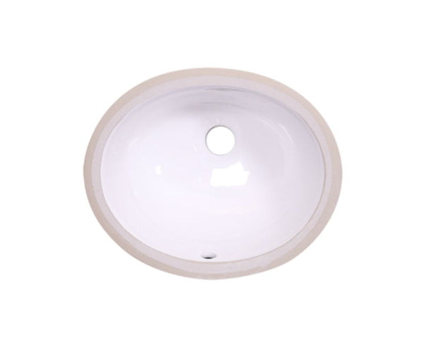 AD-C1714 White-Undermount Oval Ceramic