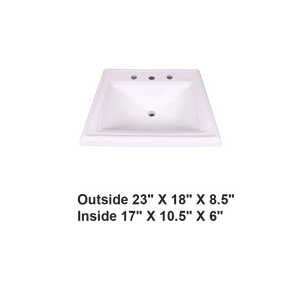 AD-C18-8-Drop In Rectangular Ceramic