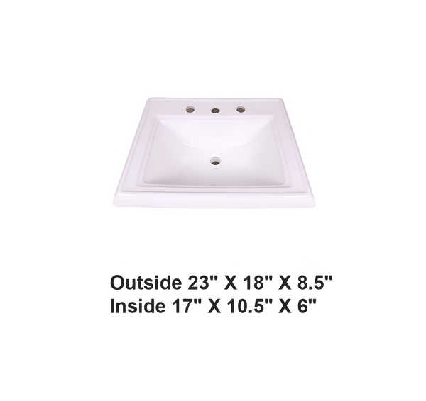 AD-C18-8-Drop In Rectangular Ceramic