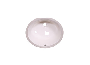 AD-C1815 Bisque-Undermount Oval Ceramic Sink