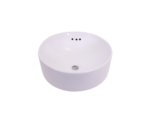 AD-C19 White-Vessel Round Ceramic