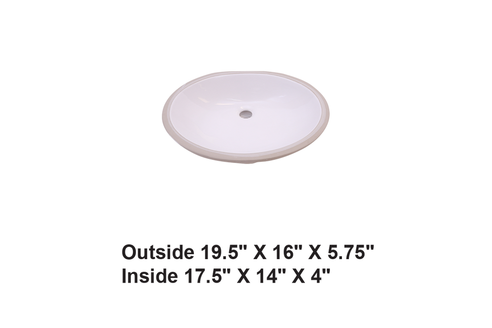 AD-C1ADA-Oval Ceramic ADA Sink White