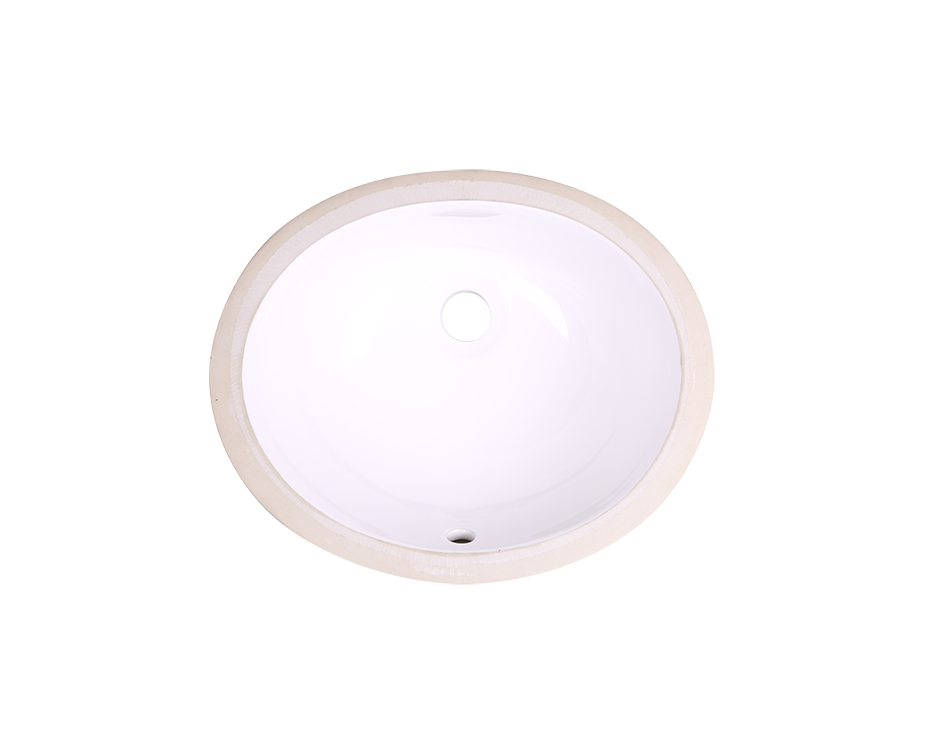 AD-C1SS White-Undermount Oval Ceramic Sink White