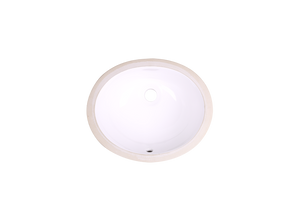 AD-C1SS White-Undermount Oval Ceramic Sink White