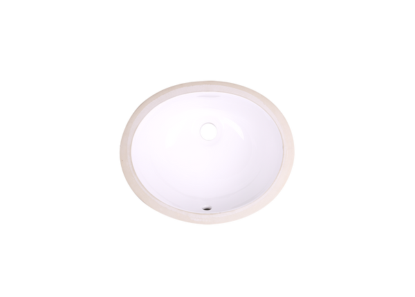 AD-C1SS White-Undermount Oval Ceramic Sink White