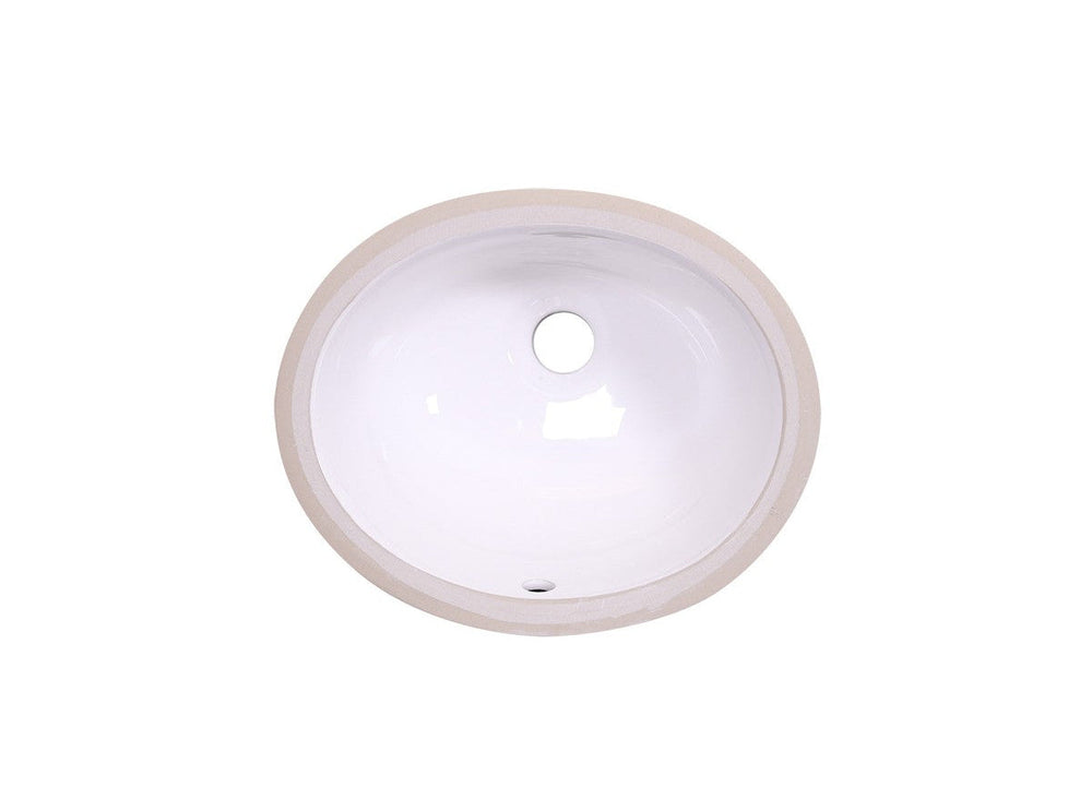 AD-C1S White-Undermount Oval Ceramic Sink White