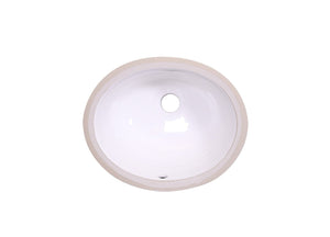 AD-C1S White-Undermount Oval Ceramic Sink White