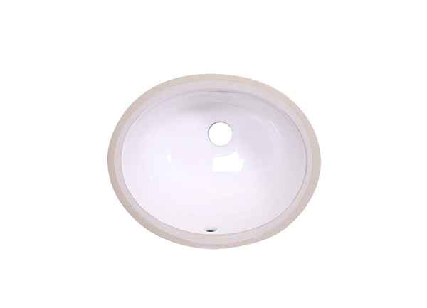 AD-C1S White-Undermount Oval Ceramic Sink White