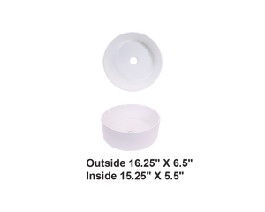 AD-C20 White-Vessel Round Ceramic Sink