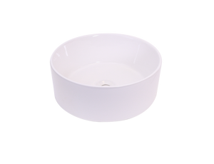 AD-C20 White-Vessel Round Ceramic Sink