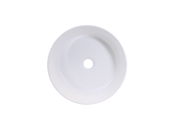 AD-C20 White-Vessel Round Ceramic Sink