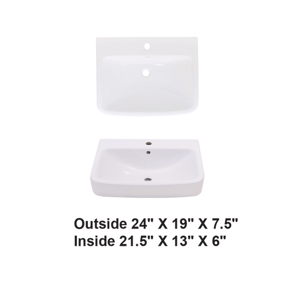AD-C23-Wallmount Rectangular Ceramic