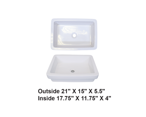 AD-C24-Vessel Rectangular Ceramic