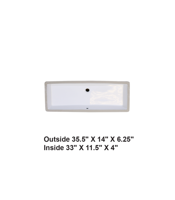 AD-C25-Undermount Rectangular Ceramic