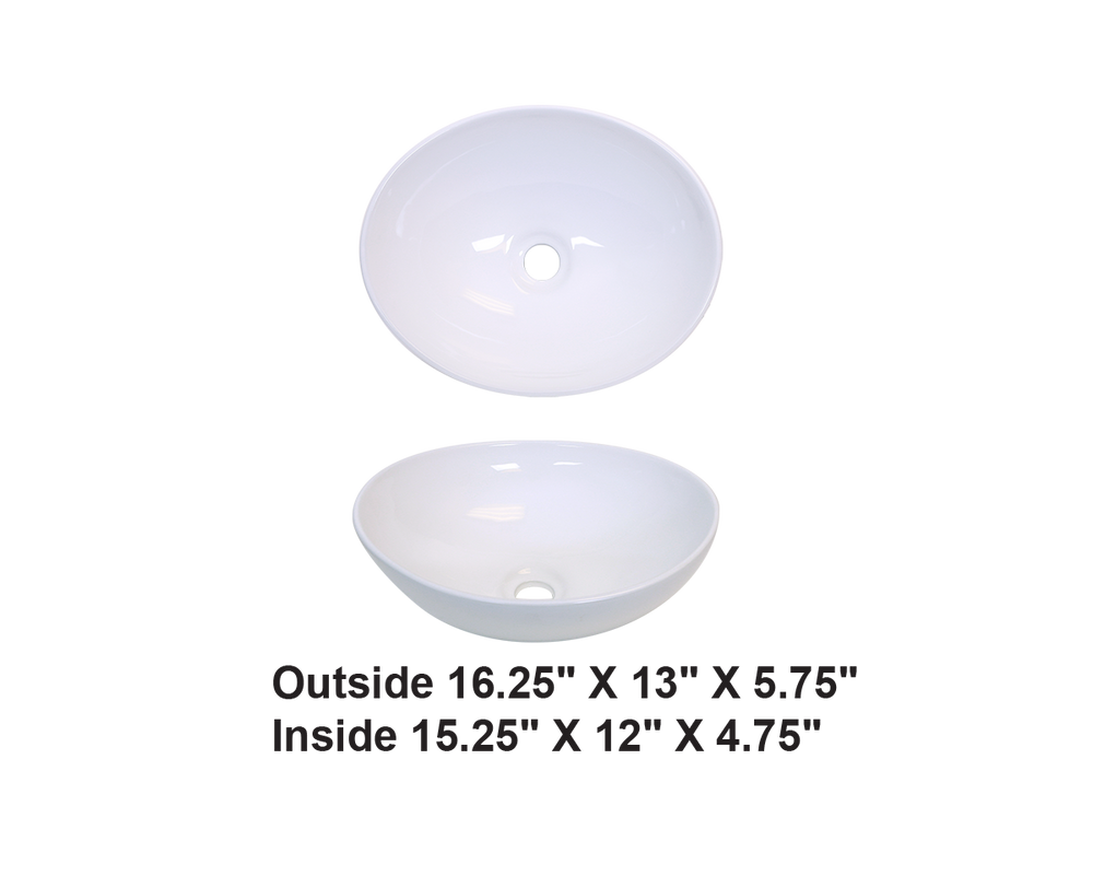 AD-C27 -Vessel Oval Ceramic Sink
