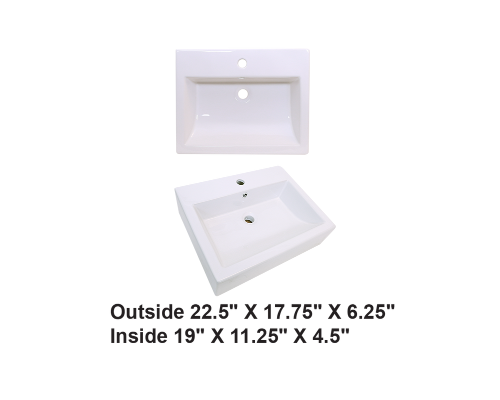 AD-C28-Wallmount Rectangular Ceramic