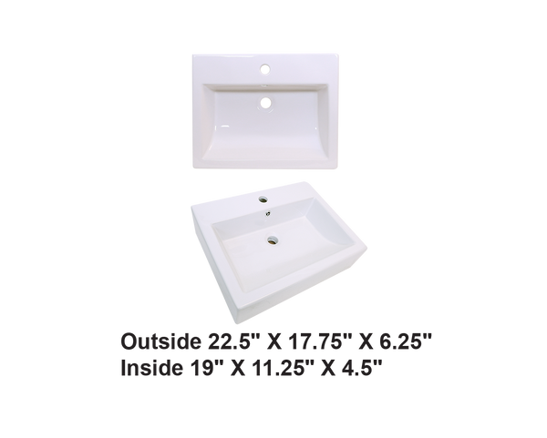 AD-C28-Wallmount Rectangular Ceramic