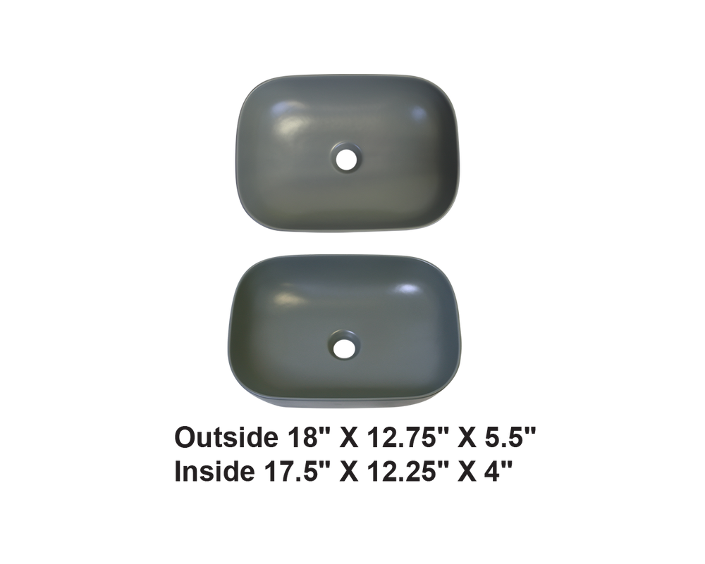 AD-C30-Vessel Ceramic Sink Matt Gray