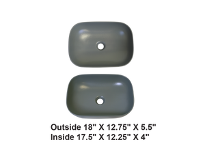 AD-C30-Vessel Ceramic Sink Matt Gray
