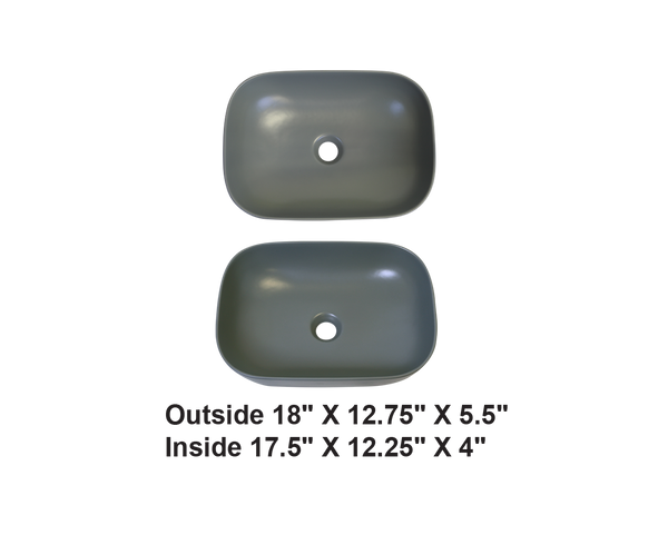 AD-C30-Vessel Ceramic Sink Matt Gray