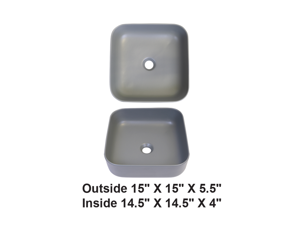 AD-C31-Vessel Ceramic Sink Matt Gray