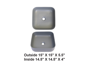 AD-C31-Vessel Ceramic Sink Matt Gray