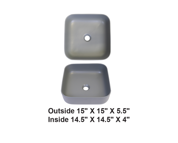 AD-C31-Vessel Ceramic Sink Matt Gray