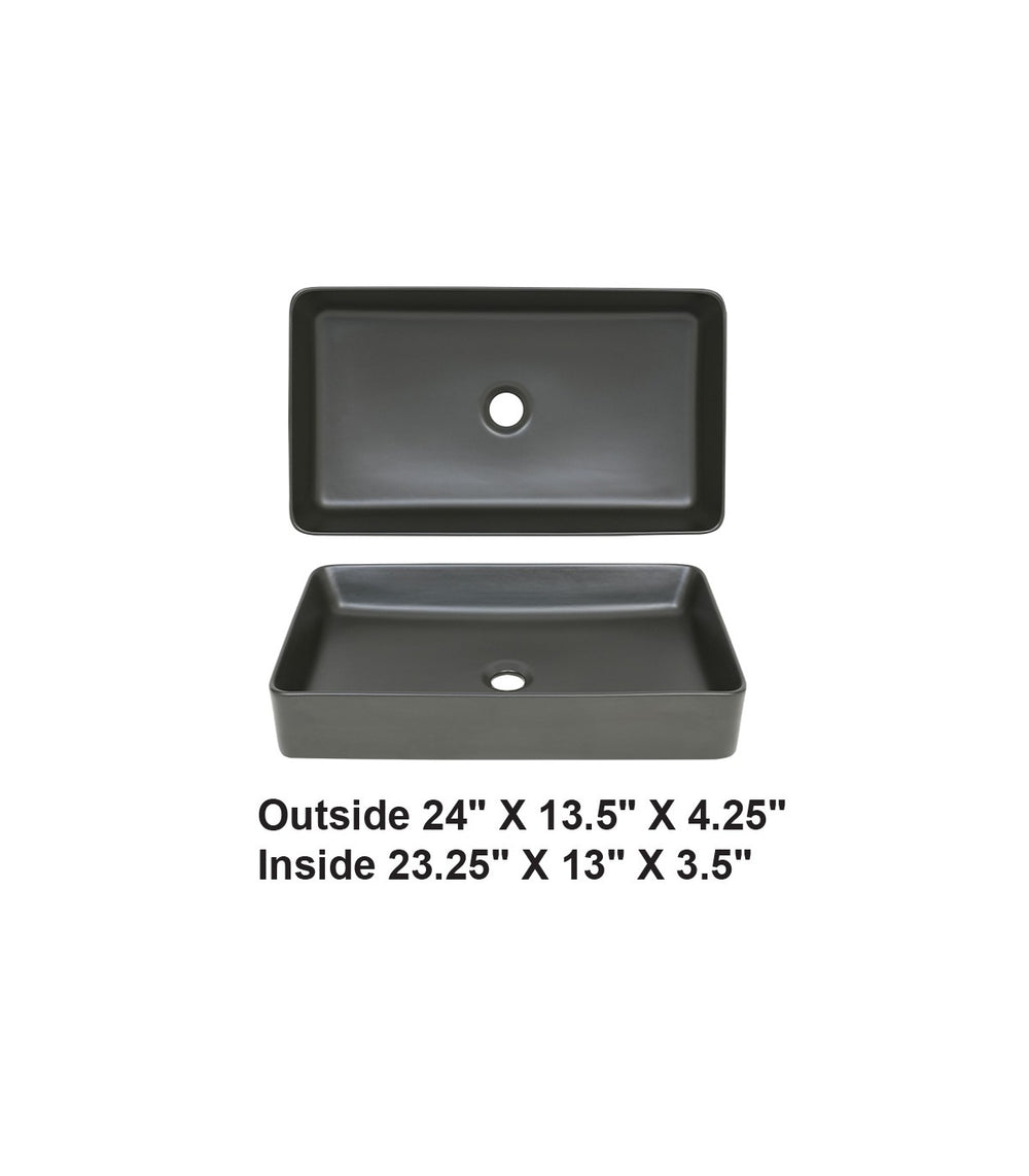 AD-C34B-Vessel Rectangular Sink Matte