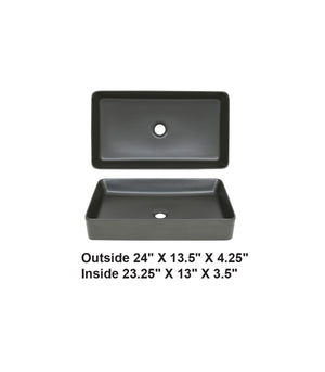 AD-C34B-Vessel Rectangular Sink Matte