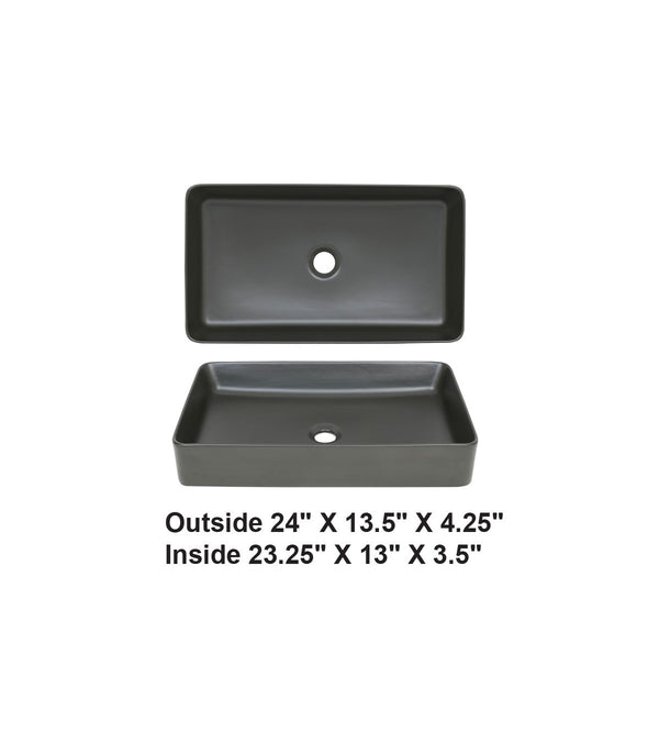 AD-C34B-Vessel Rectangular Sink Matte