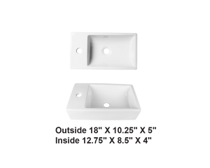 AD-C36-Vessel Rectangular Ceramic