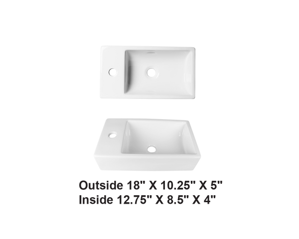AD-C36-Vessel Rectangular Ceramic