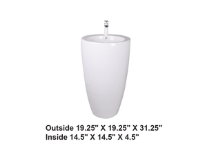 AD-C37-Pedestral Round Ceramic Backside Sink