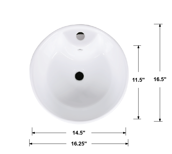 AD-C38-Pedestral Round Ceramic Backside Sink