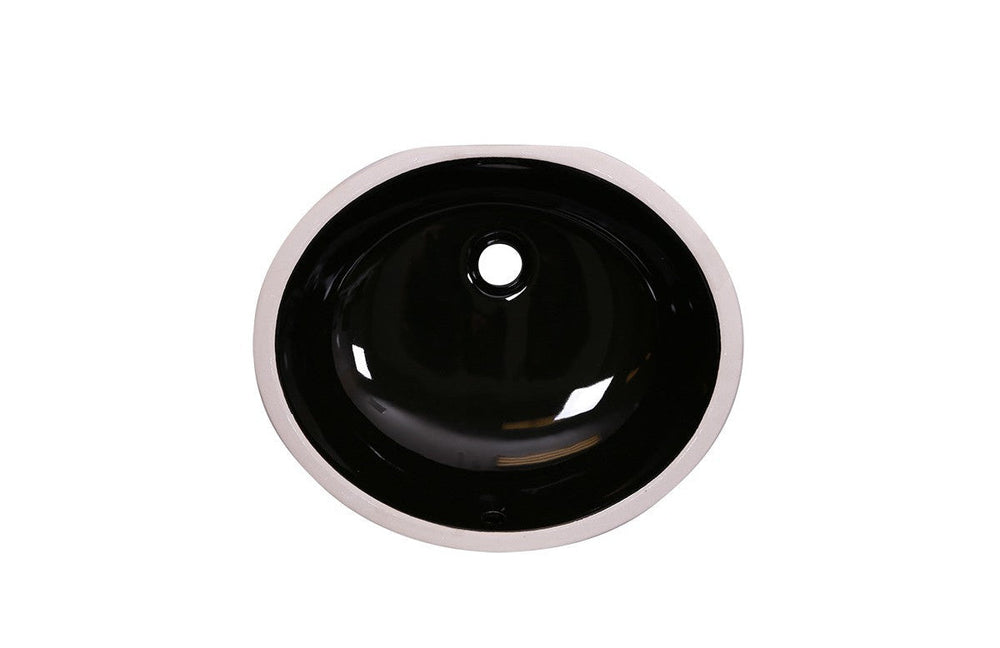 AD-C3 Black-Undermount Oval Ceramic Sink