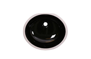 AD-C3 Black-Undermount Oval Ceramic Sink