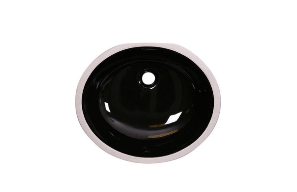 AD-C3 Black-Undermount Oval Ceramic Sink