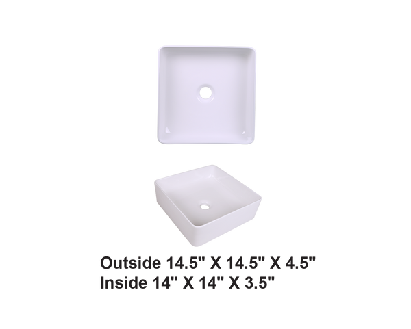 AD-C40-Vessel Rectangular Ceramic