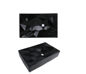 AD-C47-Black-Vessel Rectangular Ceramic Matte Black
