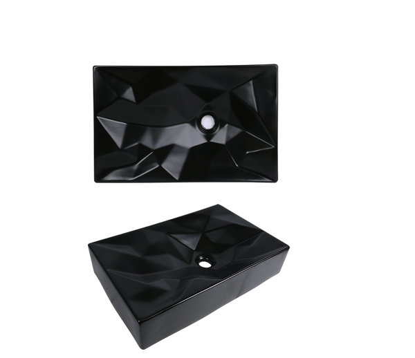 AD-C47-Black-Vessel Rectangular Ceramic Matte Black