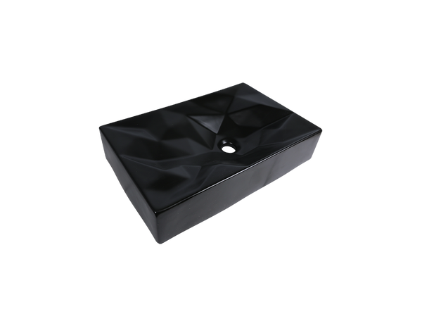 AD-C47-Black-Vessel Rectangular Ceramic Matte Black
