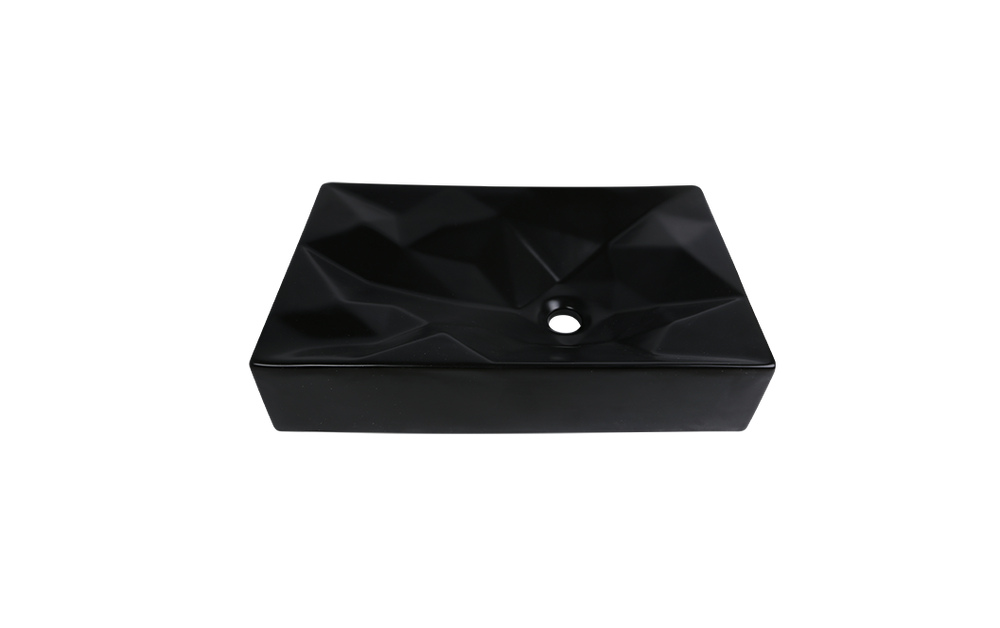 AD-C47-Black-Vessel Rectangular Ceramic Matte Black
