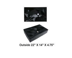 AD-C47-Black-Vessel Rectangular Ceramic Matte Black