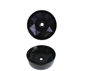 AD-C48-Black-Vessel Round Ceramic Matte Black